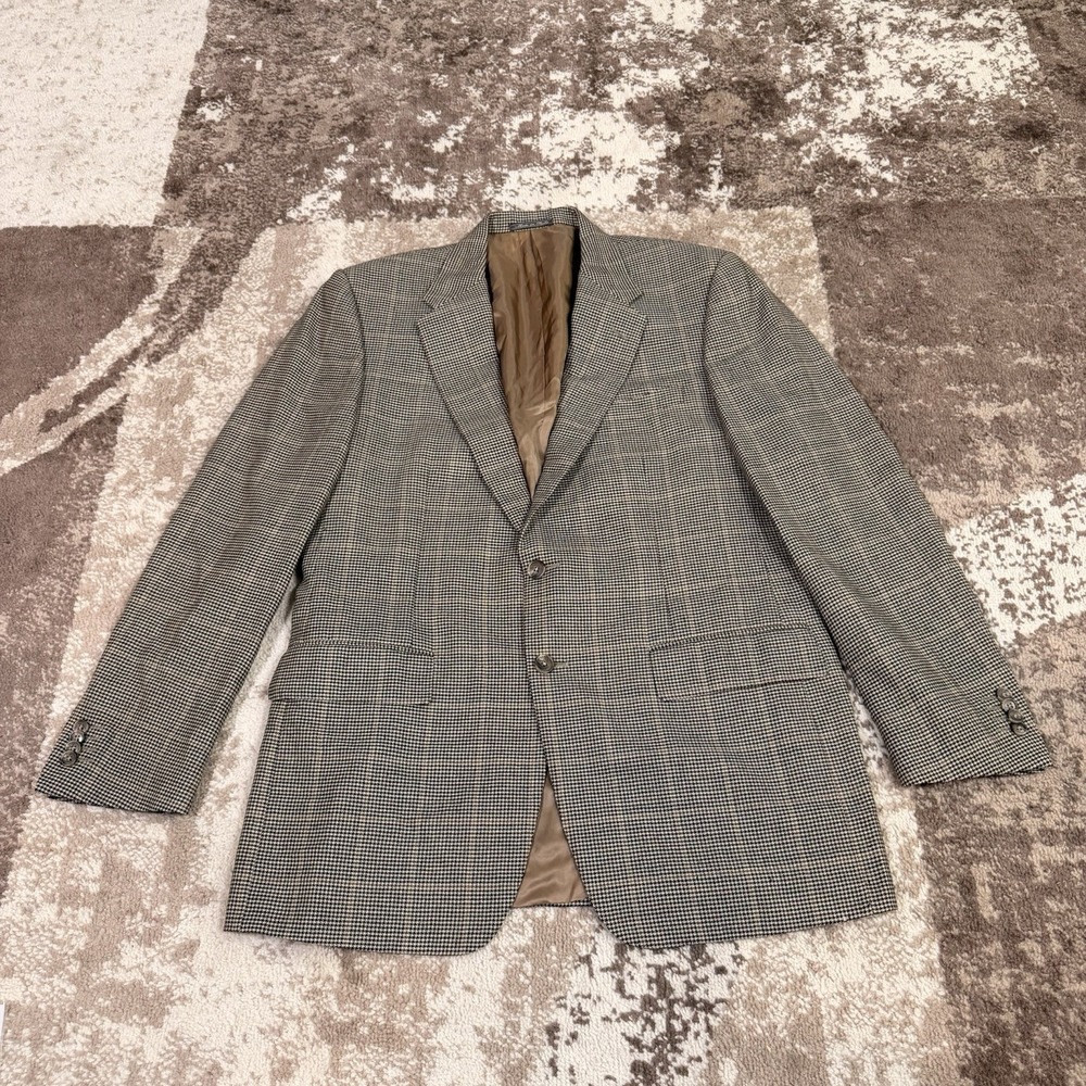 Corneliani Sport Coat Men's 42R Jacket Cashmere & Wool Blazer Houndstooth